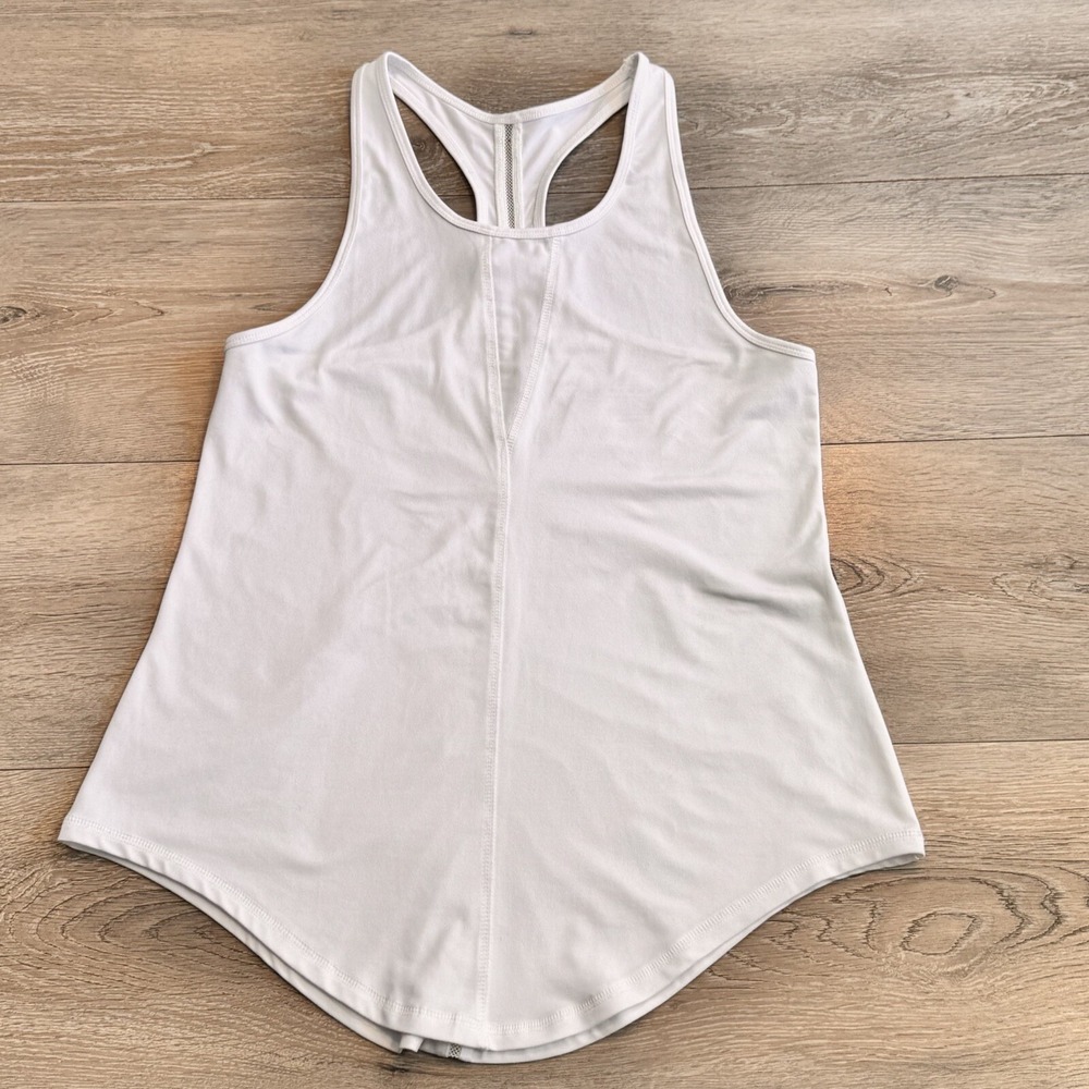 Zyia Active White Effortless Mesh Racerback Tank Size Medium M Top Shirt